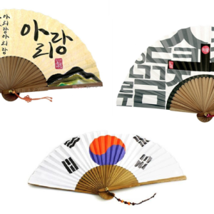 Korea traditional Fan Korean Traditional Fan White Folk Fan/ Korea souvenir
