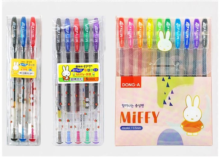 Dong-a miffy perfume gel pens product presentation
