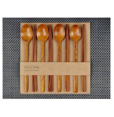Wood Spoon Chopsticks Set