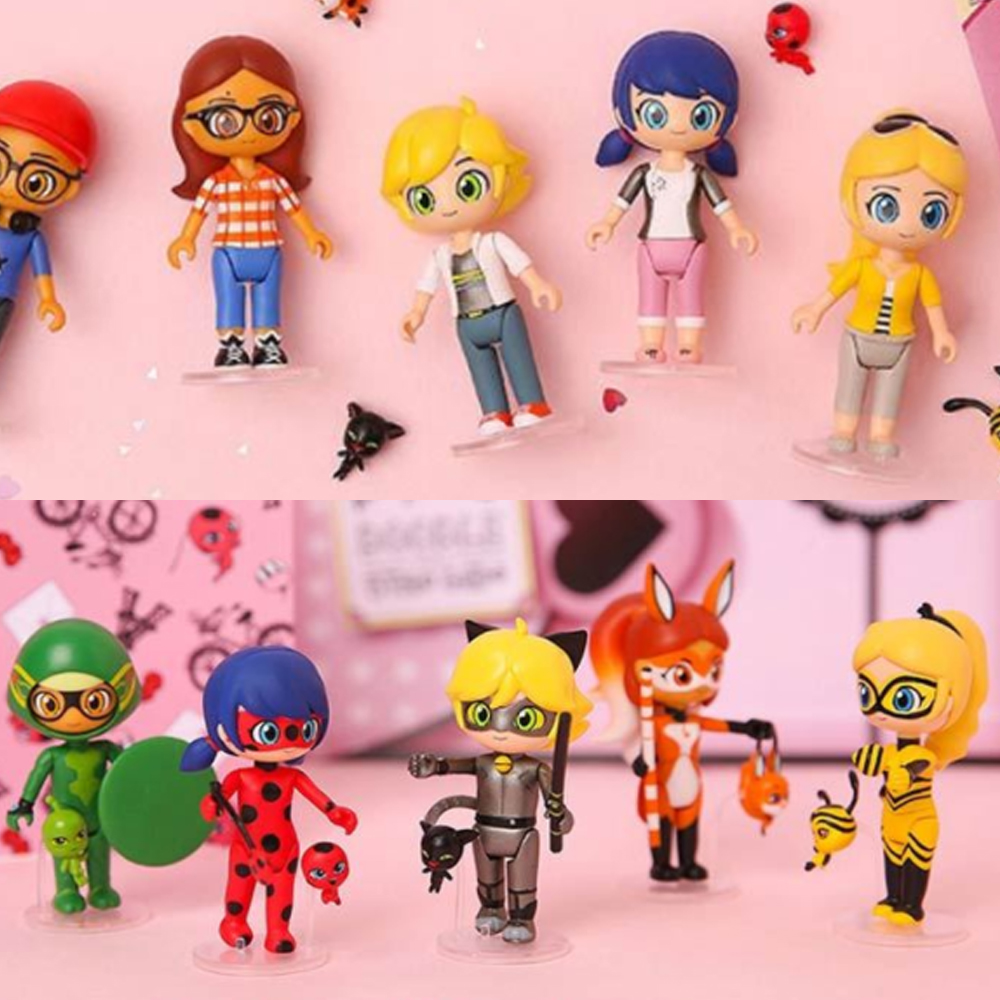 Toytron] New Ladybug Figures 5 types Marinette Black Cat Queen bee Rena  rouge Carapace Before and After the transformation From Korea - Now In Seoul