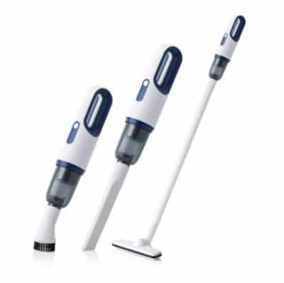 three types of mini vaccum clearners are displayed