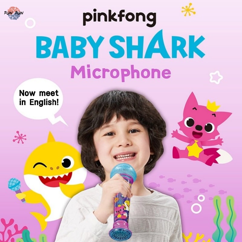 Pinkfong Baby Shark Mike Wireless Singing Microphone Songs Toy English Korean 