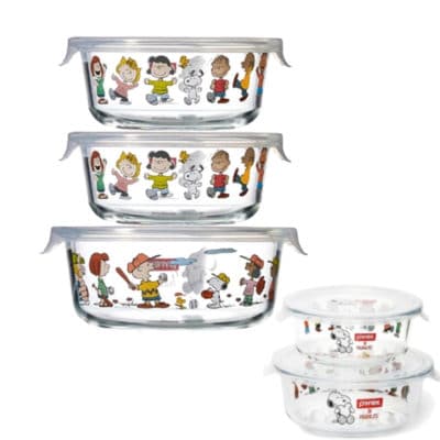 Pyrex Peanuts Snoopy Glass Storage Heat Resistant Container