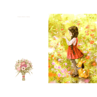 Forest Girl's Postcard Book