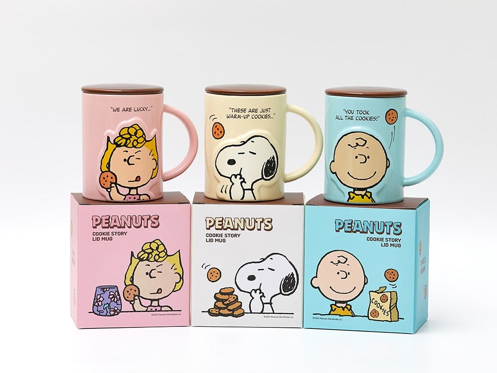 Snoopy Charlie Brown Kawaii Coffee Mug Thermos Mug Female with Lid Tea Cup  Creative Office Household Water Cup