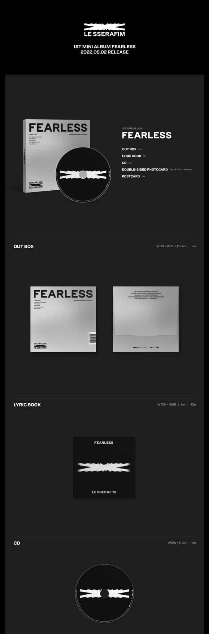 LE SSERAFIN 1st Mini Album FEARLESS