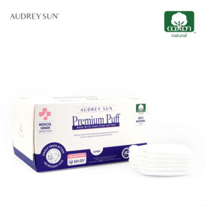 Audreysun Premium Cotton Facial Puff (80p) 1pack