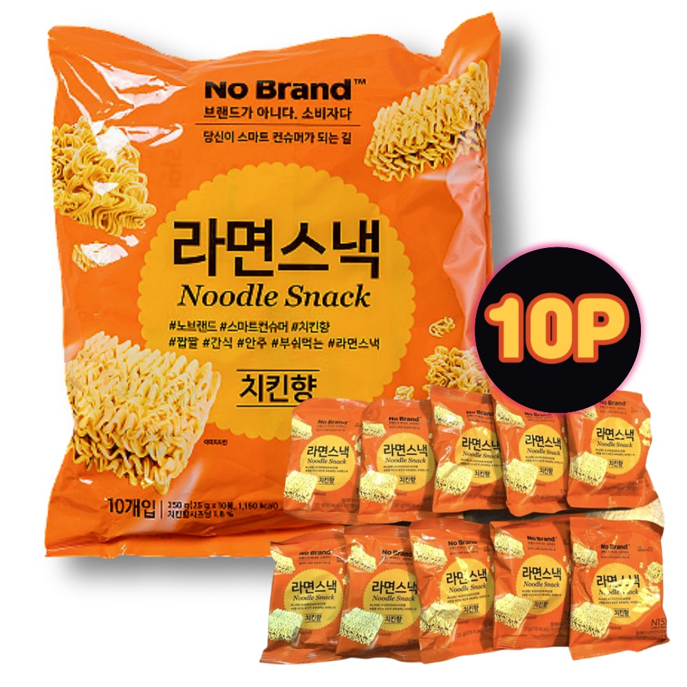 No brand Chicken Noodle Snack 25g x 10P - Now In Seoul