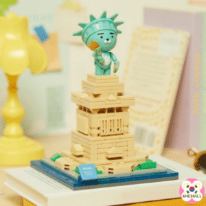 Kakao Friends Landmark Brick Figure Statue of Liberty in New York, USA_Ryan Figure GIFT Kids GIFT