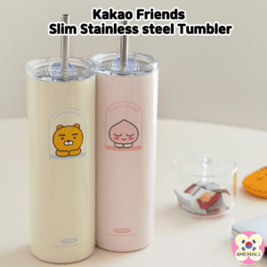 Kakao Friends Slim stainless steel tumbler 600ml water bottle gift mug cup Ryan Apeach Thermos