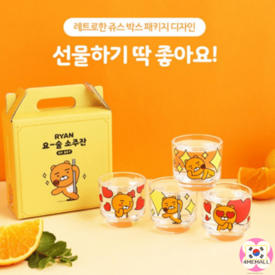 Kakao Friends Korean Soju Cup Set Ryan Magic Color Changing Soju Glasses 4P Set Party Supplies Party Necessities Gift