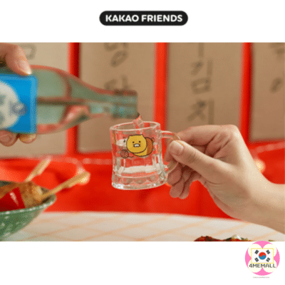 Kakao Friends Korean Soju Glass Choonsik Mini Hop Handle Soju Glass 4P Set Party Supplies Party Necessities Gift