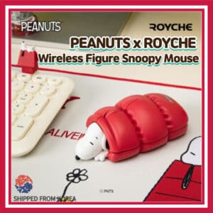 PEANUTS x ROYCHE Wireless Figure Snoopy Mouse/Noise/Nano Receiver/2.4GHz/ Bluetooth Mouse/ Wireless Mouse/Character Mouse/Snoopy Goods/Korea mouse/Character Mice