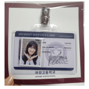 [LOVELY RUNNER]tvN K-DRAMA POPUP STORE OFFICIAL Lim Sol STUDENT ID &ID PHOTO SET